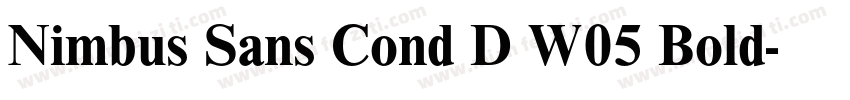 Nimbus Sans Cond D W05 Bold字体转换